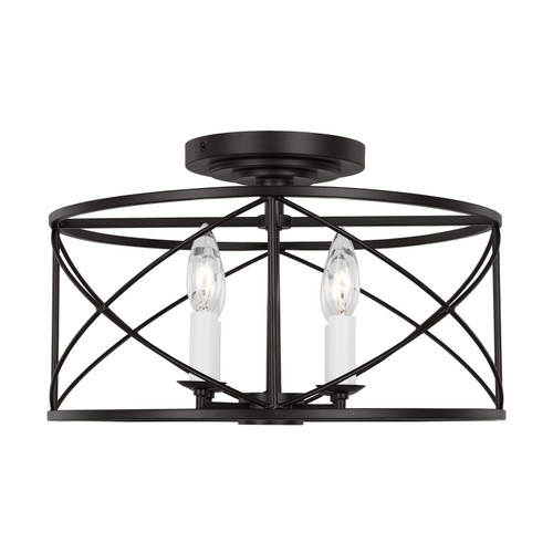 Visual Comfort Studio Beatrix Four Light Semi-Flush Mount in Aged Iron - CF1134AI Visual Comfort Studio Beatrix Four Light Semi-Flush Mount in Aged Iron - CF1134AI