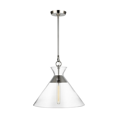 Visual Comfort Studio Atlantic One Light Pendant in Polished Nickel - CP1031PN Visual Comfort Studio Atlantic One Light Pendant in Polished Nickel - CP1031PN