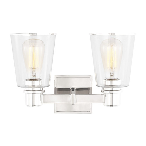 Visual Comfort Studio Alessa Two Light Bath Vanity in Polished Nickel - CV1032PN Visual Comfort Studio Alessa Two Light Bath Vanity in Polished Nickel - CV1032PN