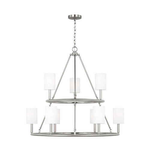 Visual Comfort Studio Egmont Nine Light Chandelier in Brushed Steel - DJC1099BS Visual Comfort Studio Egmont Nine Light Chandelier in Brushed Steel - DJC1099BS