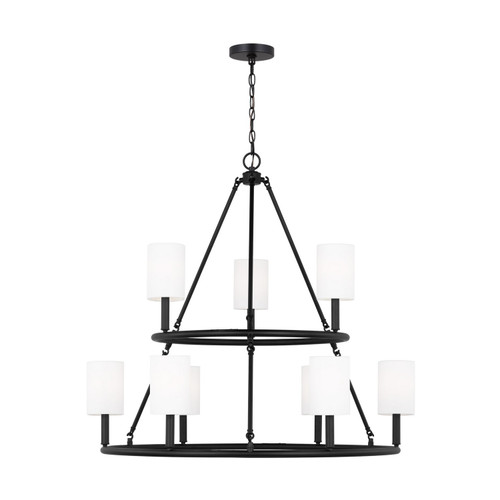 Visual Comfort Studio Egmont Nine Light Chandelier in Midnight Black - DJC1099MBK Visual Comfort Studio Egmont Nine Light Chandelier in Midnight Black - DJC1099MBK