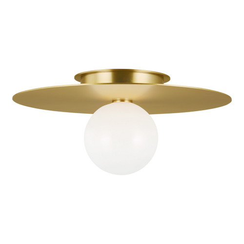 Visual Comfort Studio Nodes One Light Flush Mount in Burnished Brass - KF1021BBS Visual Comfort Studio Nodes One Light Flush Mount in Burnished Brass - KF1021BBS