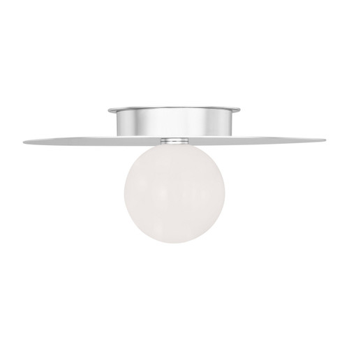 Visual Comfort Studio Nodes One Light Flush Mount in Polished Nickel - KF1021PN Visual Comfort Studio Nodes One Light Flush Mount in Polished Nickel - KF1021PN