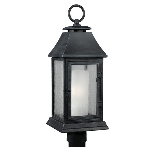 Visual Comfort Studio Shepherd One Light Post Lantern in Dark Weathered Zinc - OL10608DWZ Visual Comfort Studio Shepherd One Light Post Lantern in Dark Weathered Zinc - OL10608DWZ