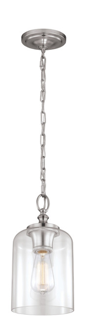 Visual Comfort Studio Hounslow One Light Pendant in Brushed Steel - P1310BS Visual Comfort Studio Hounslow One Light Pendant in Brushed Steel - P1310BS