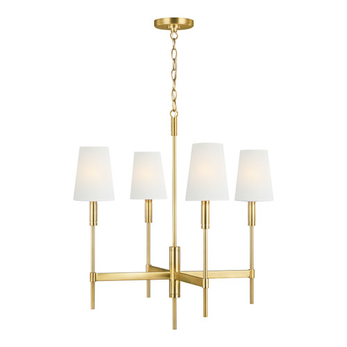 Visual Comfort Studio Beckham Classic Four Light Chandelier in Burnished Brass - TC1034BBS Visual Comfort Studio Beckham Classic Four Light Chandelier in Burnished Brass - TC1034BBS