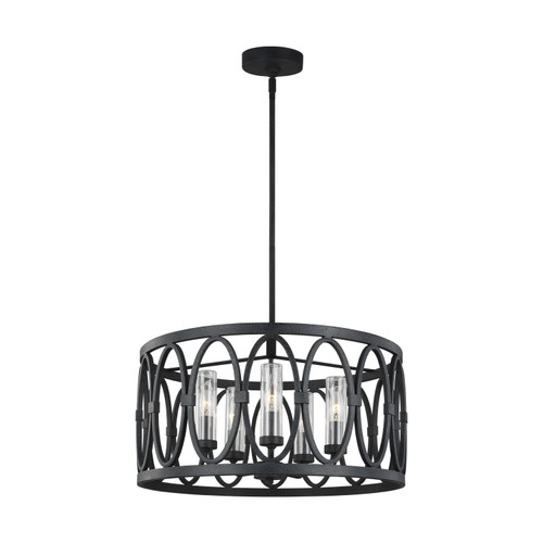Visual Comfort Studio Patrice Five Light Outdoor Chandelier in Dark Weathered Zinc - OLF3222/5DWZ Visual Comfort Studio Patrice Five Light Outdoor Chandelier in Dark Weathered Zinc - OLF3222/5DWZ