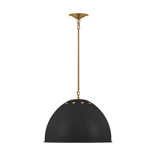 Visual Comfort Studio Robbie One Light Pendant in Midnight Black - TP1171MBKBBS Visual Comfort Studio Robbie One Light Pendant in Midnight Black - TP1171MBKBBS