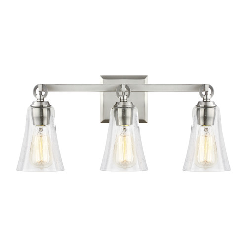 Visual Comfort Studio Monterro Three Light Vanity in Satin Nickel - VS24703SN Visual Comfort Studio Monterro Three Light Vanity in Satin Nickel - VS24703SN