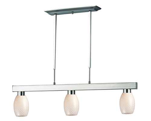 Z-Lite Cobalt Three Light Billiard in Brushed Nickel - 152BN-131WHITE