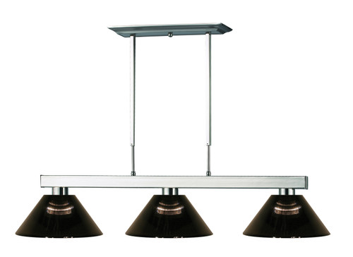 Z-Lite Players Three Light Billiard in Brushed Nickel - 152BN-ARS