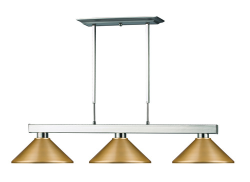 Z-Lite Cobalt Three Light Billiard in Brushed Nickel - 152BN-MSG