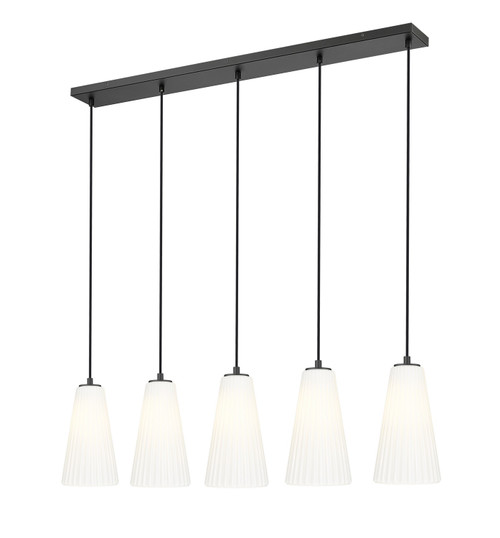 Z-Lite Farrell Five Light Linear Chandelier in Matte Black - 3043P6-5L-MB Z-Lite Farrell Five Light Linear Chandelier in Matte Black - 3043P6-5L-MB