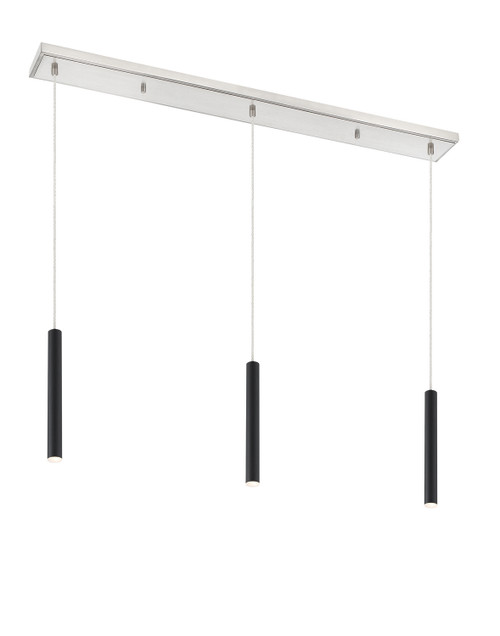 Z-Lite Forest LED Linear Chandelier in Brushed Nickel - 917MP12-MB-LED-3LBN