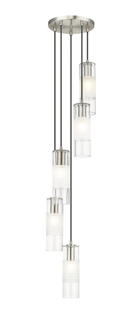 Z-Lite Alton Five Light Chandelier in Brushed Nickel - 824P-5R-BN
