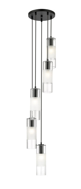 Z-Lite Alton Five Light Chandelier in Matte Black - 824P-5R-MB