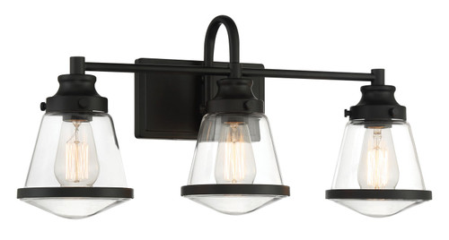 Minka-Lavery Mannsdale Three Light Bath Vanity in Coal - 2583-66A Minka-Lavery Mannsdale Three Light Bath Vanity in Coal - 2583-66A