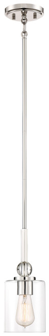 Minka-Lavery Studio 5 One Light Mini Pendant in Polished Nickel - 3070-613 Minka-Lavery Studio 5 One Light Mini Pendant in Polished Nickel - 3070-613