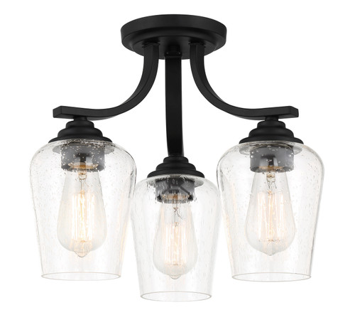 Minka-Lavery Shyloh Three Light Semi Flush / Chandelier in Coal - 4926-66A Minka-Lavery Shyloh Three Light Semi Flush / Chandelier in Coal - 4926-66A
