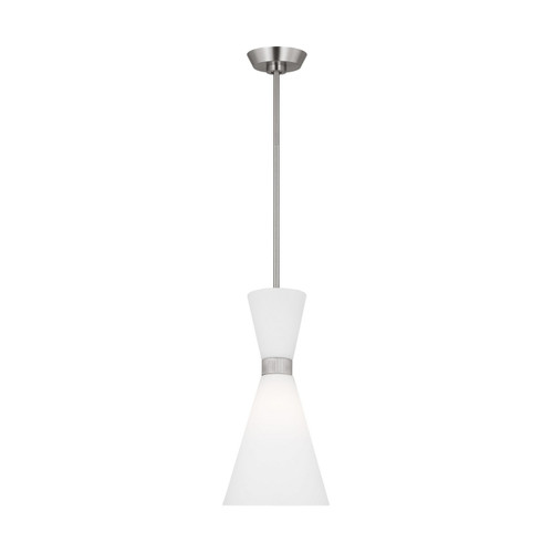 Visual Comfort Studio Belcarra One Light Pendant in Brushed Steel - DJP1101BS Visual Comfort Studio Belcarra One Light Pendant in Brushed Steel - DJP1101BS