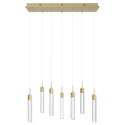Avenue Lighting The Original Glacier LED Pendant in Brushed Brass - HF1900-7-GL-BB-SNW Avenue Lighting The Original Glacier LED Pendant in Brushed Brass - HF1900-7-GL-BB-SNW