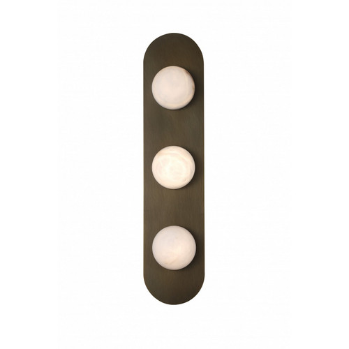 Avenue Lighting Sedona Three Light Wall Sconce in Alabster / Aged Brass - HF2953-AB Avenue Lighting Sedona Three Light Wall Sconce in Alabster / Aged Brass - HF2953-AB