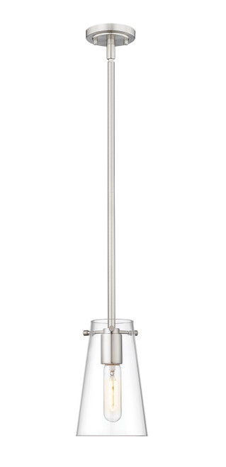 Z-Lite Kira One Light Pendant in Brushed Nickel - 7508MP-ROD-BN