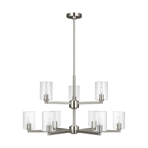 Visual Comfort Studio Fullton Nine Light Chandelier in Brushed Nickel - 3164209C-962 Visual Comfort Studio Fullton Nine Light Chandelier in Brushed Nickel - 3164209C-962