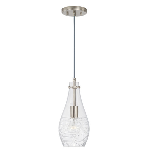 Capital Lighting Kier One Light Pendant in Brushed Nickel - AA1006BN Capital Lighting Kier One Light Pendant in Brushed Nickel - AA1006BN