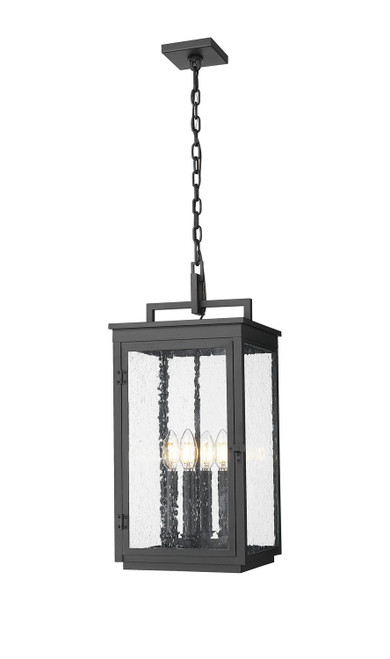 Z-Lite Hartwell Four Light Outdoor Chain Mount Ceiling Fixture in Sand Black - 5019CHB-BK Z-Lite Hartwell Four Light Outdoor Chain Mount Ceiling Fixture in Sand Black - 5019CHB-BK