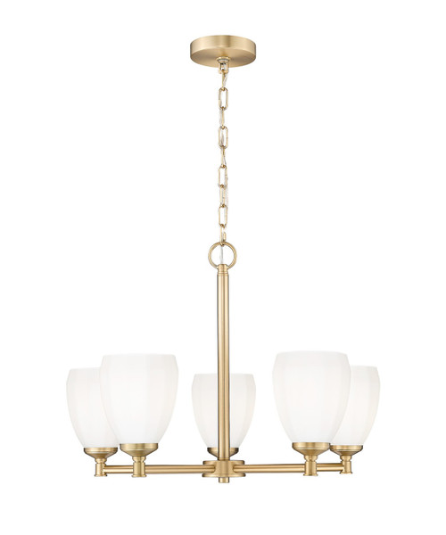 Z-Lite Oren Five Light Chandelier in Modern Gold - 7004-5MGLD