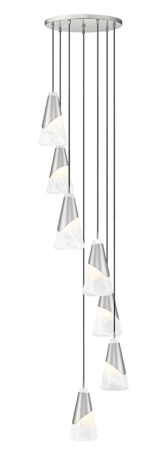 Z-Lite Aimie Seven Light Chandelier in Brushed Nickel - 828P6-7R-BN