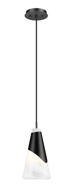 Z-Lite Aimie One Light Pendant in Matte Black - 828P6-MB