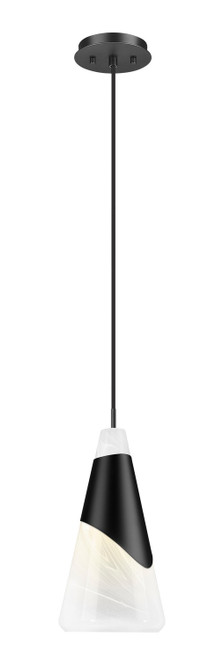 Z-Lite Aimie One Light Pendant in Matte Black - 828P7-MB