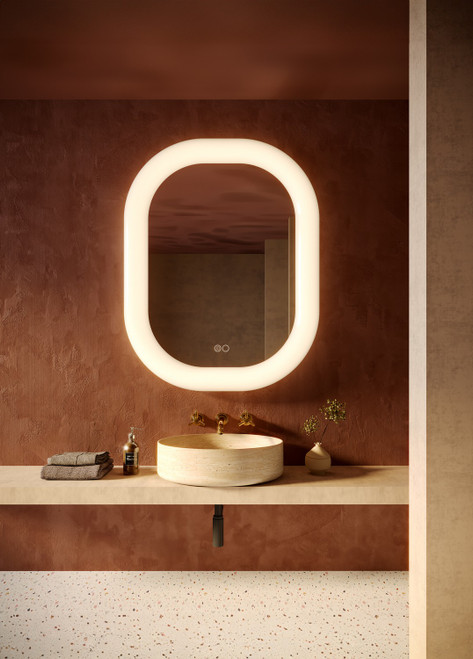 Kuzco Lighting Float LED Vanity Mirror in White - VM13837-WH-5CCT