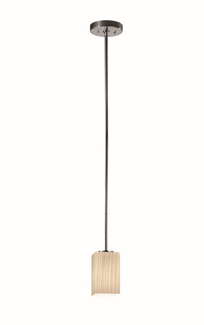 Justice Designs Fusion One Light Pendant in Polished Chrome - FSN-8816-15-RBON-CROM-RIGID