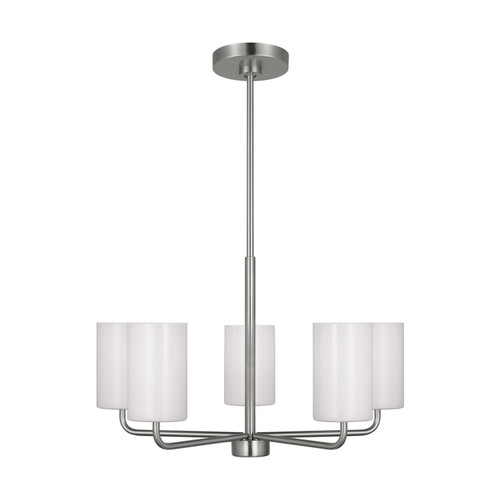 Generation Lighting Rhett Five Light Chandelier in Brushed Steel - GLC1015EN3/BS Generation Lighting Rhett Five Light Chandelier in Brushed Steel - GLC1015EN3/BS