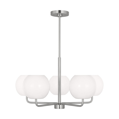Generation Lighting Rory Five Light Chandelier in Brushed Steel - GLC1055EN3/BS Generation Lighting Rory Five Light Chandelier in Brushed Steel - GLC1055EN3/BS