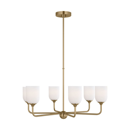 Generation Lighting Emile Six Light Chandelier in Satin Bronze - GLC1096EN3/SB Generation Lighting Emile Six Light Chandelier in Satin Bronze - GLC1096EN3/SB