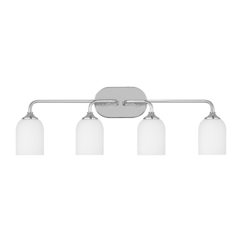 Generation Lighting Emile Four Light Vanity in Chrome - GLV1024EN3/CH Generation Lighting Emile Four Light Vanity in Chrome - GLV1024EN3/CH