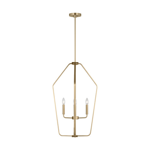 Generation Lighting Kennan Four Light Chandelier in Satin Brass - GLC1274SB Generation Lighting Kennan Four Light Chandelier in Satin Brass - GLC1274SB