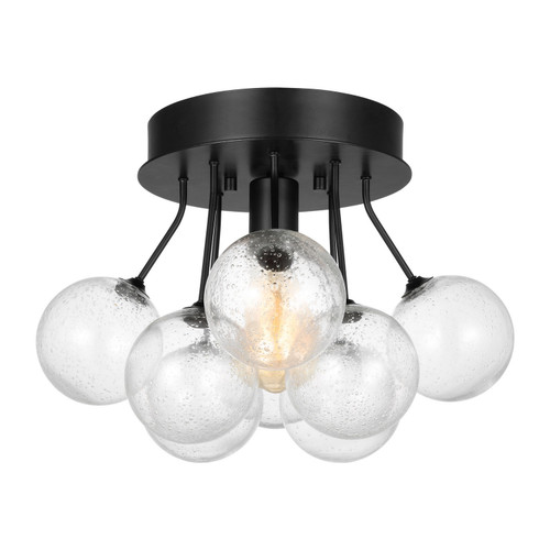 Visual Comfort Studio Bronzeville One Light Semi-Flush Mount in Midnight Black - 7714301-112 Visual Comfort Studio Bronzeville One Light Semi-Flush Mount in Midnight Black - 7714301-112