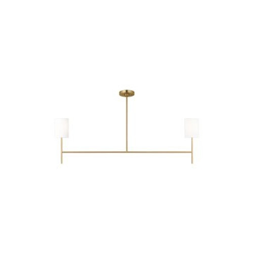 Visual Comfort Studio Key Two Light Linear Chandelier in Burnished Brass - BC1012BBS Visual Comfort Studio Key Two Light Linear Chandelier in Burnished Brass - BC1012BBS