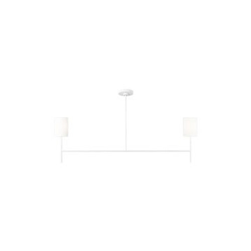 Visual Comfort Studio Key Two Light Linear Chandelier in Matte White - BC1012MWT Visual Comfort Studio Key Two Light Linear Chandelier in Matte White - BC1012MWT