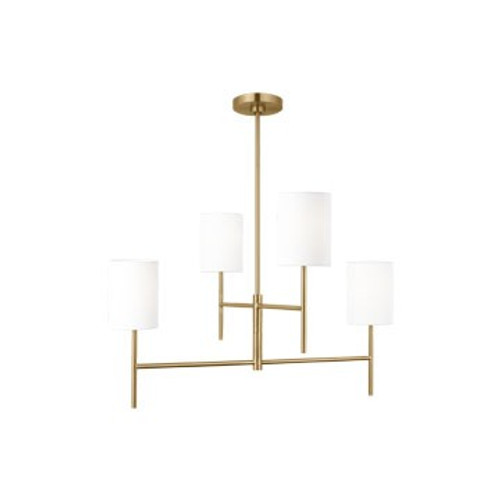 Visual Comfort Studio Key Four Light Chandelier in Burnished Brass - BC1024BBS Visual Comfort Studio Key Four Light Chandelier in Burnished Brass - BC1024BBS