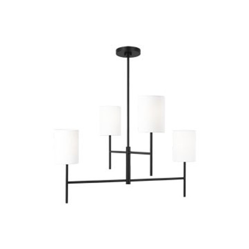 Visual Comfort Studio Key Four Light Chandelier in Midnight Black - BC1024MBK Visual Comfort Studio Key Four Light Chandelier in Midnight Black - BC1024MBK