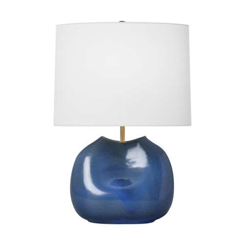 Visual Comfort Studio Ulla One Light Table Lamp in Blue Anglia Crackle - AET1181BAC1 Visual Comfort Studio Ulla One Light Table Lamp in Blue Anglia Crackle - AET1181BAC1