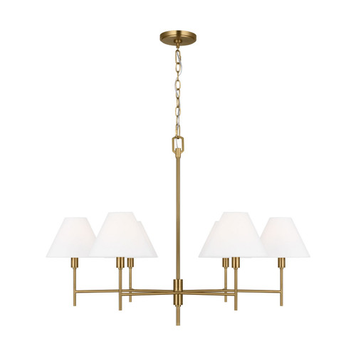 Visual Comfort Studio Ridgewood Six Light Chandelier in Burnished Brass - CC1776BBS Visual Comfort Studio Ridgewood Six Light Chandelier in Burnished Brass - CC1776BBS