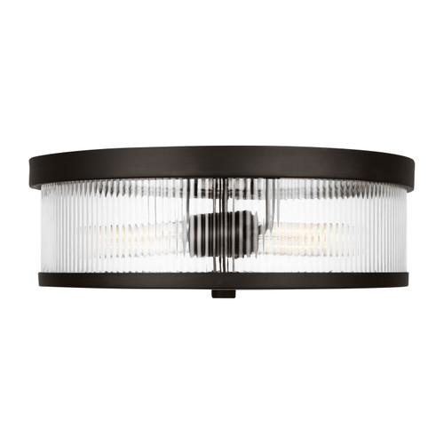 Visual Comfort Studio Geneva Two Light Flush Mount in Aged Iron - CF1052AI Visual Comfort Studio Geneva Two Light Flush Mount in Aged Iron - CF1052AI