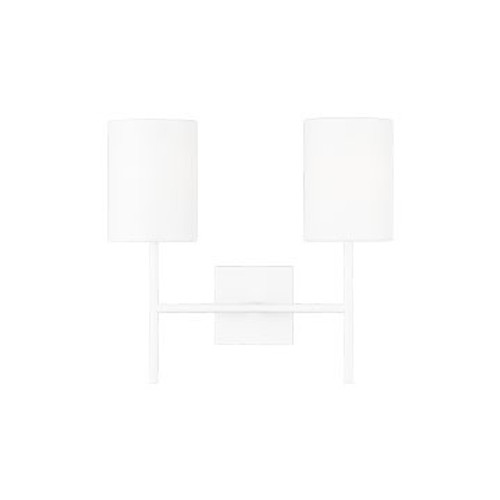 Visual Comfort Studio Key Two Light Wall Sconce in Matte White - BW1012MWT Visual Comfort Studio Key Two Light Wall Sconce in Matte White - BW1012MWT